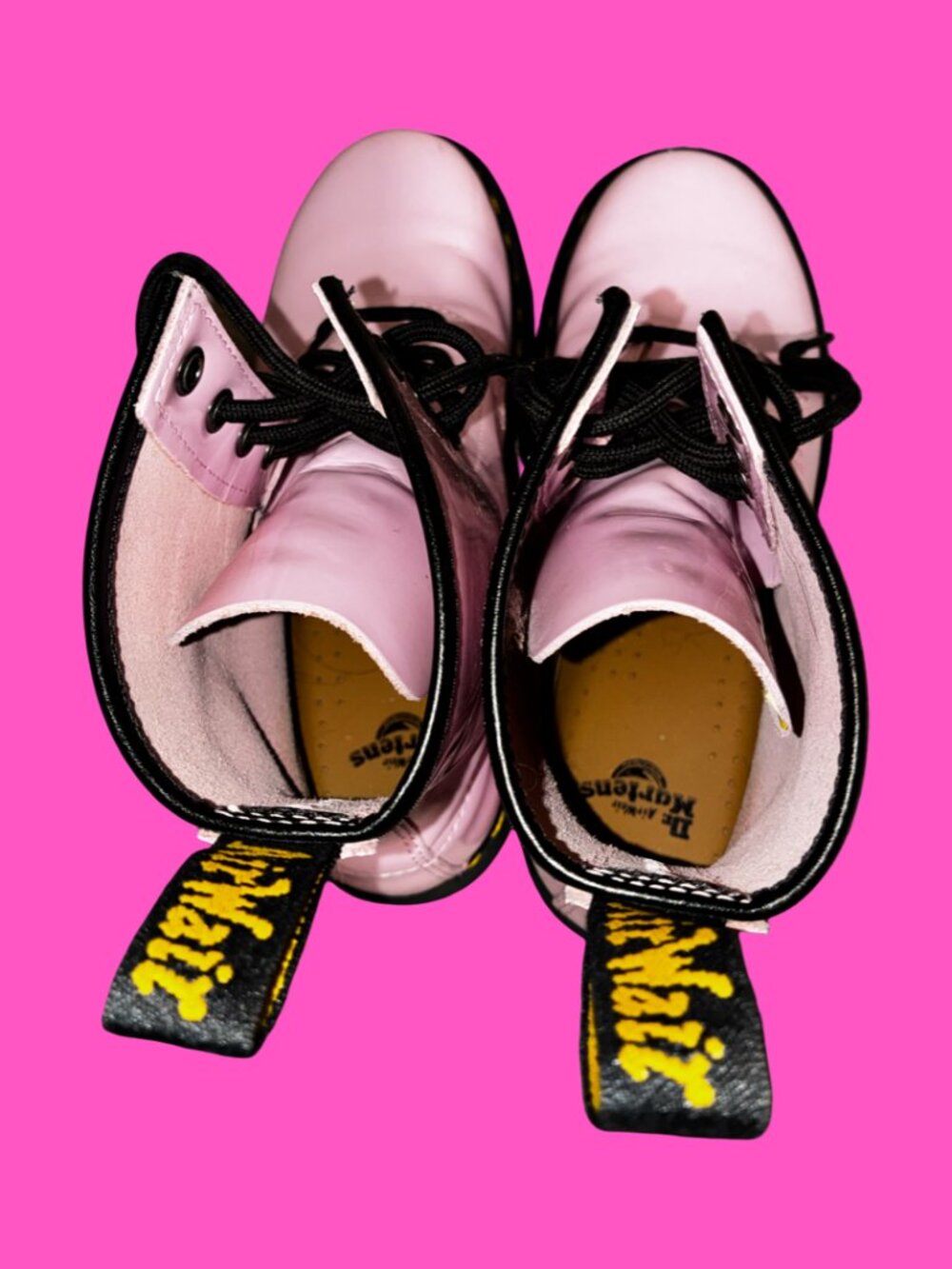 Sz.8*Doc Martens*Pink Patent Leather Combat Boots - Picture 9 of 10